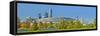 View of American football stadium, Soldier Field, Chicago, Cook County, Illinois, USA-Panoramic Images-Framed Stretched Canvas