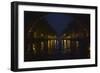 View of Amsterdam Canal at Night-Anna Miller-Framed Photographic Print