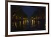 View of Amsterdam Canal at Night-Anna Miller-Framed Photographic Print