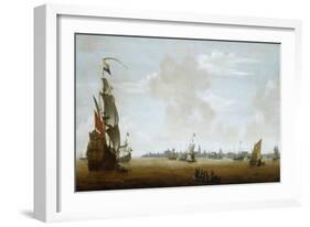 View of Amsterdam from the Sea, 17th Century-Peter van den Velde-Framed Giclee Print