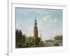 View of Amsterdam with the Montelbaanstower on the Oude Schans, 1777 (Oil on Canvas)-Isaak Ouwater-Framed Giclee Print