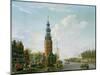 View of Amsterdam with the Montelbaanstower on the Oude Schans, 1777 (Oil on Canvas)-Isaak Ouwater-Mounted Giclee Print