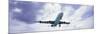 View of an Airplane in Flight, Maho Beach, Sint Maarten, Netherlands Antilles-null-Mounted Photographic Print