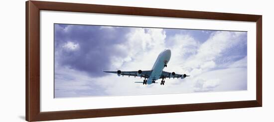 View of an Airplane in Flight, Maho Beach, Sint Maarten, Netherlands Antilles-null-Framed Photographic Print