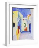 View of an Alley, 1914-August Macke-Framed Giclee Print