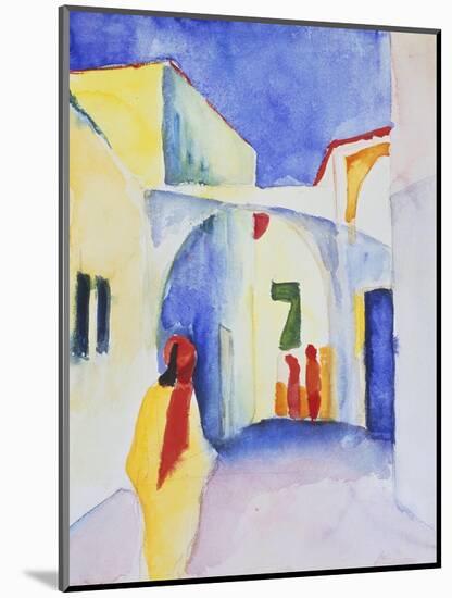 View of an Alley, 1914-August Macke-Mounted Giclee Print