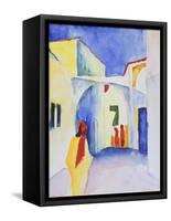 View of an Alley, 1914-August Macke-Framed Stretched Canvas