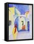 View of an Alley, 1914-August Macke-Framed Stretched Canvas