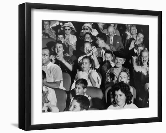 View of an Audience Watching the TV Show, "Haggis Baggis"-Yale Joel-Framed Photographic Print