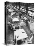 View of an Auto Plant and Workers-Ralph Crane-Stretched Canvas