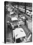 View of an Auto Plant and Workers-Ralph Crane-Stretched Canvas