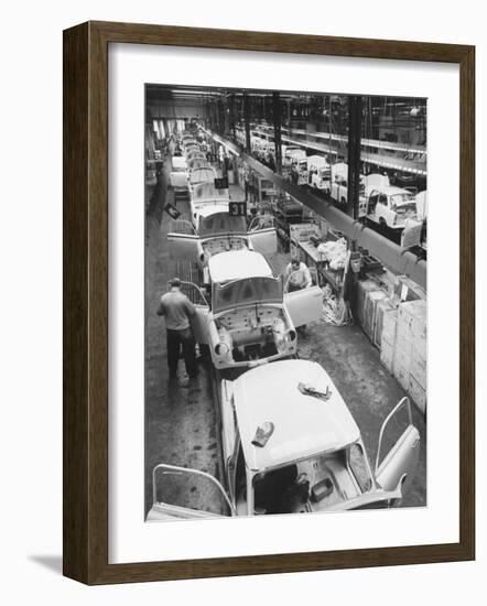 View of an Auto Plant and Workers-Ralph Crane-Framed Photographic Print