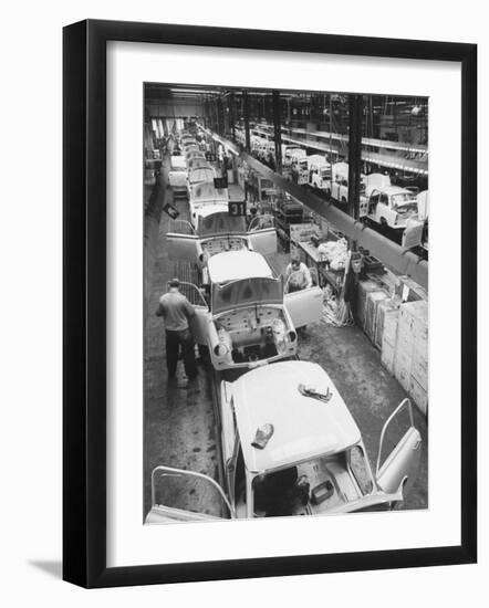 View of an Auto Plant and Workers-Ralph Crane-Framed Photographic Print