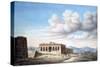 View of an Egyptian Temple, Dendera, 19th Century-null-Stretched Canvas