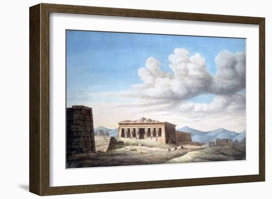 View of an Egyptian Temple, Dendera, 19th Century-null-Framed Giclee Print