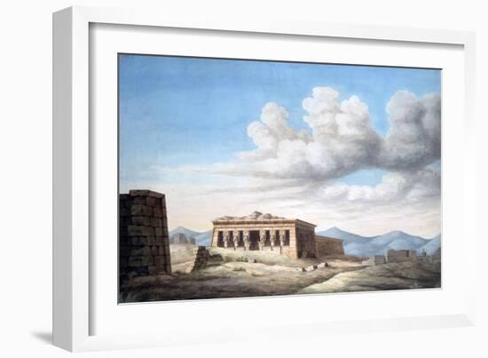 View of an Egyptian Temple, Dendera, 19th Century-null-Framed Giclee Print