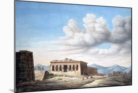 View of an Egyptian Temple, Dendera, 19th Century-null-Mounted Giclee Print