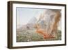 View of an Eruption of Mt. Vesuvius Which Began on 23rd December 1760 and Ended 5th January 1761-Pietro Fabris-Framed Giclee Print