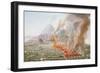 View of an Eruption of Mt. Vesuvius Which Began on 23rd December 1760 and Ended 5th January 1761-Pietro Fabris-Framed Giclee Print