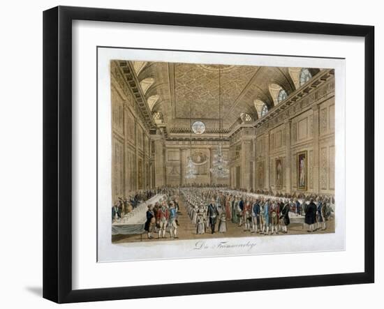 View of an Event in the Freemasons' Hall, Great Queen Street, Holborn, London, C1810-null-Framed Giclee Print