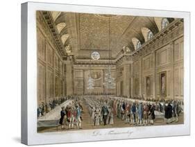 View of an Event in the Freemasons' Hall, Great Queen Street, Holborn, London, C1810-null-Stretched Canvas