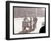 View of an Ice Cream Peddler on the Street, with Three Newsboys Buying Ice Cream, New York, c.1901-Byron Company-Framed Giclee Print