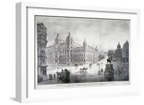 View of an Improvement Scheme for the Area around Charing Cross, Westminster, London, C1860-James Akerman-Framed Giclee Print