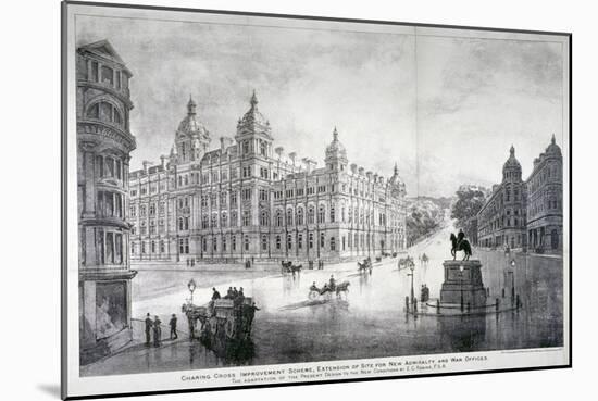 View of an Improvement Scheme for the Area around Charing Cross, Westminster, London, C1860-James Akerman-Mounted Giclee Print