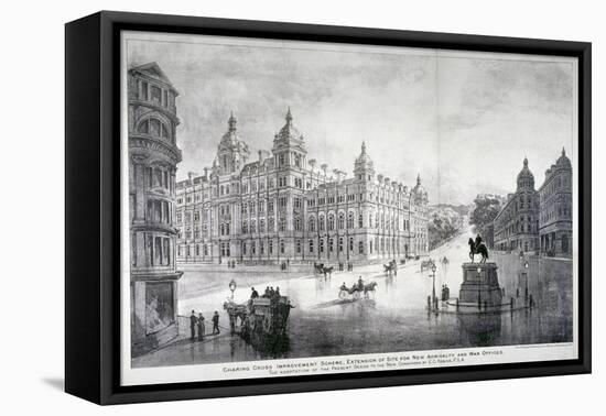 View of an Improvement Scheme for the Area around Charing Cross, Westminster, London, C1860-James Akerman-Framed Stretched Canvas