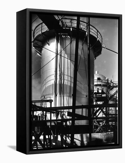 View of an Installation at a Texaco Oil Refinery-Margaret Bourke-White-Framed Stretched Canvas