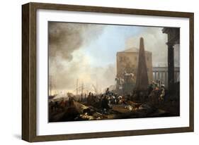 View of an Italian Harbour, 1649, by Jan Baptist Weenix (1621-1659). Italy-Jan Baptist Weenix-Framed Giclee Print