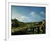 View of an Old Bridge over the River Po, Turin, 1745-Bernardo Bellotto-Framed Giclee Print