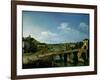 View of an Old Bridge over the River Po, Turin, 1745-Bernardo Bellotto-Framed Giclee Print