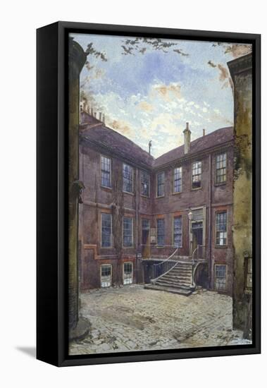 View of an old house in Great Winchester Street, City of London, 1880-John Crowther-Framed Stretched Canvas