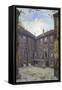 View of an old house in Great Winchester Street, City of London, 1880-John Crowther-Framed Stretched Canvas