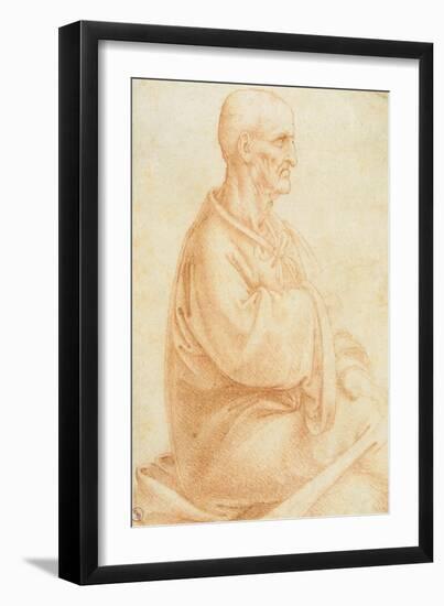 View of an Old Man Seated-null-Framed Giclee Print