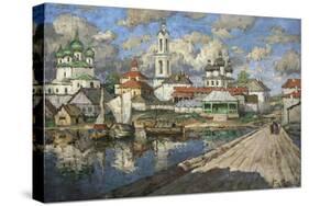 View of an Old Town, 1919-Konstantin Ivanovich Gorbatov-Stretched Canvas