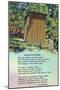 View of an Outhouse, Mountain Scenery-Lantern Press-Mounted Art Print