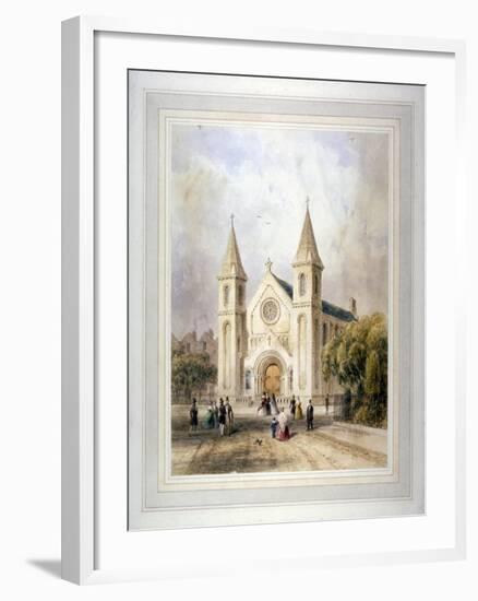 View of an Unknown Religious Building in Regent Square, St Pancras, London, 1842-Thomas Hosmer Shepherd-Framed Giclee Print