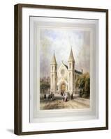 View of an Unknown Religious Building in Regent Square, St Pancras, London, 1842-Thomas Hosmer Shepherd-Framed Giclee Print