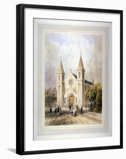 View of an Unknown Religious Building in Regent Square, St Pancras, London, 1842-Thomas Hosmer Shepherd-Framed Giclee Print