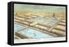 View of Ancient Babylon, Plate 3, Entwurf Einer Historischen Architektur, Engraved Delsenbach-Johann Bernhard Fischer Von Erlach-Framed Stretched Canvas