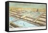 View of Ancient Babylon, Plate 3, Entwurf Einer Historischen Architektur, Engraved Delsenbach-Johann Bernhard Fischer Von Erlach-Framed Stretched Canvas