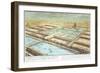 View of Ancient Babylon, Plate 3, Entwurf Einer Historischen Architektur, Engraved Delsenbach-Johann Bernhard Fischer Von Erlach-Framed Giclee Print