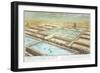 View of Ancient Babylon, Plate 3, Entwurf Einer Historischen Architektur, Engraved Delsenbach-Johann Bernhard Fischer Von Erlach-Framed Giclee Print