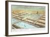 View of Ancient Babylon, Plate 3, Entwurf Einer Historischen Architektur, Engraved Delsenbach-Johann Bernhard Fischer Von Erlach-Framed Giclee Print