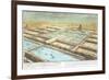 View of Ancient Babylon, Plate 3, Entwurf Einer Historischen Architektur, Engraved Delsenbach-Johann Bernhard Fischer Von Erlach-Framed Giclee Print