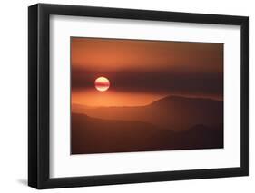 View of Andes Mountains at sunset, Chile, South America-Julio Etchart-Framed Photographic Print