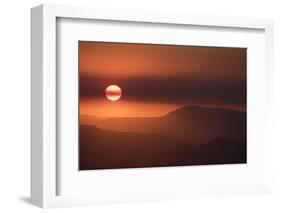 View of Andes Mountains at sunset, Chile, South America-Julio Etchart-Framed Photographic Print