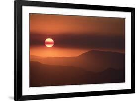 View of Andes Mountains at sunset, Chile, South America-Julio Etchart-Framed Photographic Print